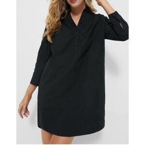 Pomander Place Tuckernuck Black Polly Dress Medium Size 100% Cotton